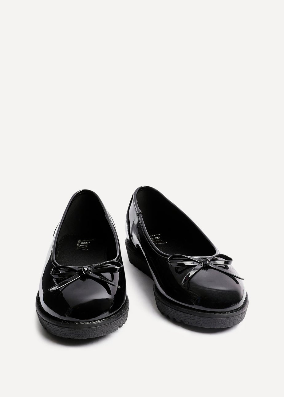 Linzi Wendi Wide Fit Black Patent Pump