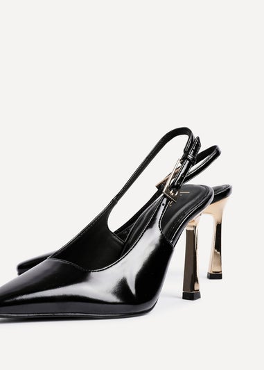 Linzi Lizzie Black Patent Court Heel