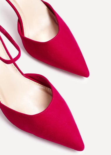 Linzi Thea Red Faux Suede Classic Stiletto Court Heel