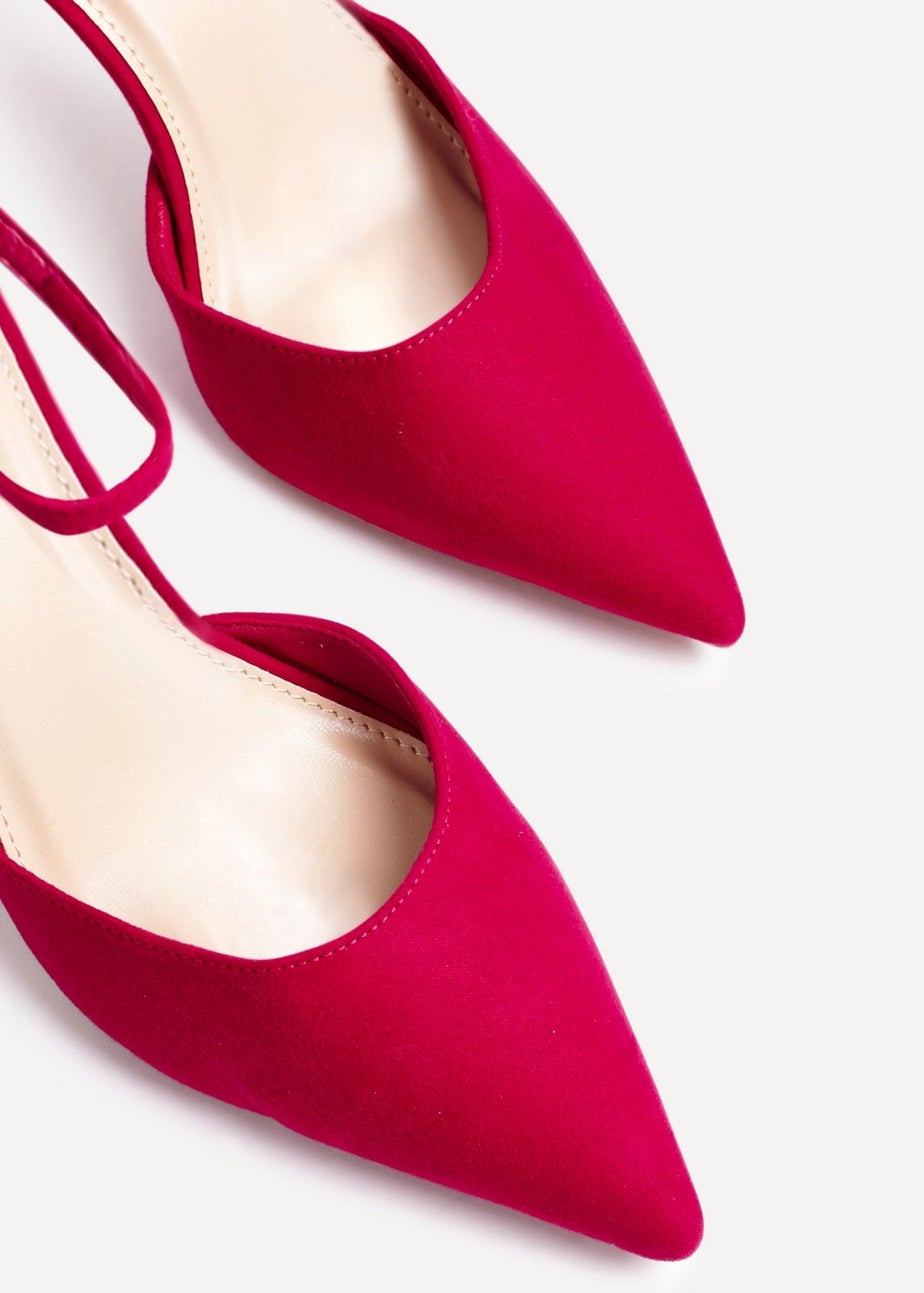 Linzi Thea Red Faux Suede Classic Stiletto Court Heel