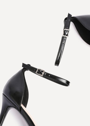 Linzi Thea Black Faux Leather Classic Stiletto Court Heel