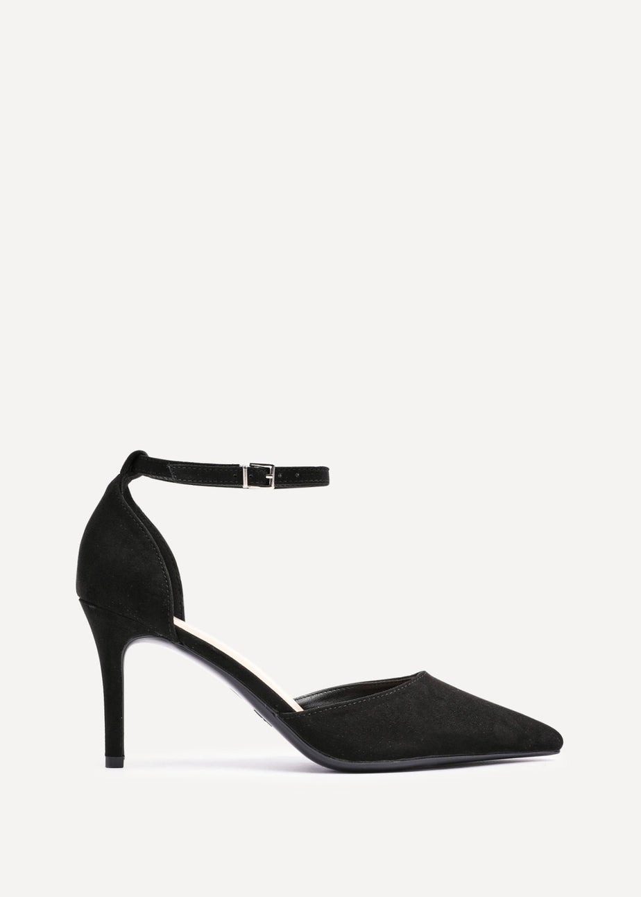 Linzi Thea Black Faux Suede Classic Stiletto Court Heel