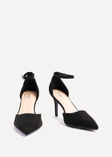 Linzi Thea Black Faux Suede Classic Stiletto Court Heel