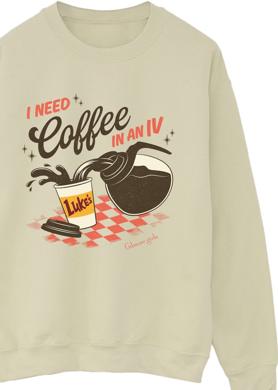Gilmore Girls I Need Coffee Sand Graphic Sweatshirt