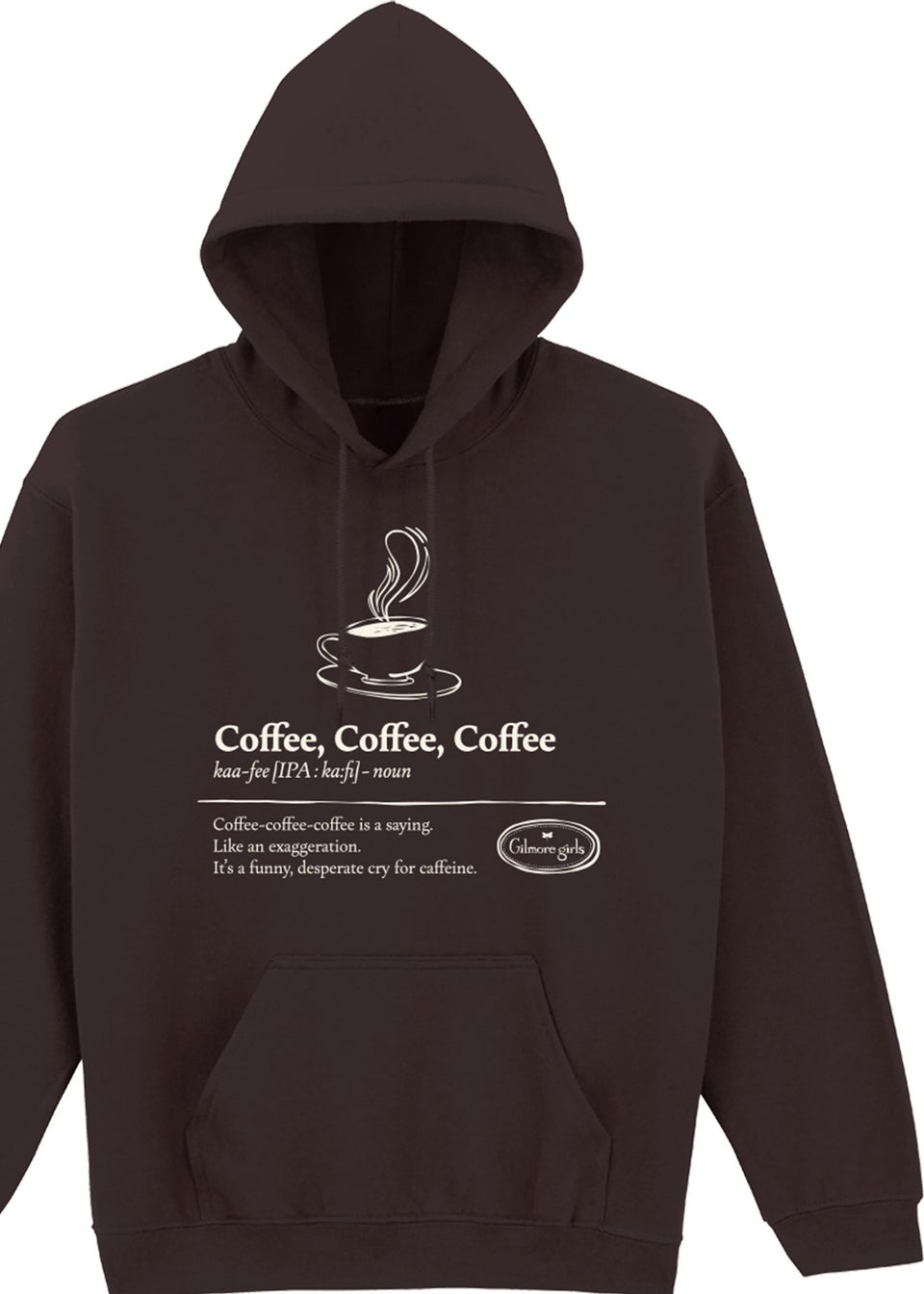 Gilmore Girls Coffee Coffee Brown Graphic Hoodie