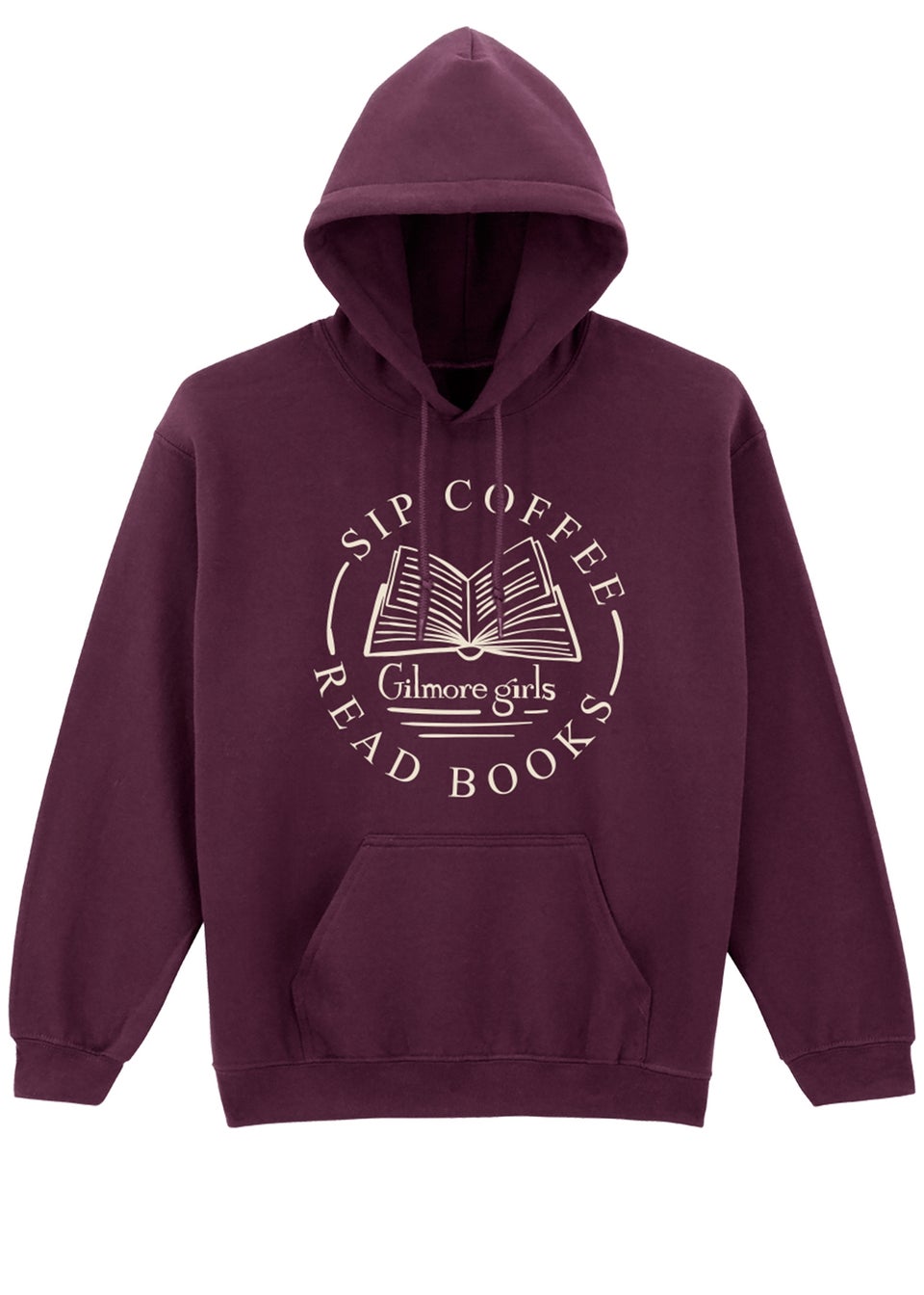 Gilmore Girls Read Books Burgundy Graphic Hoodie