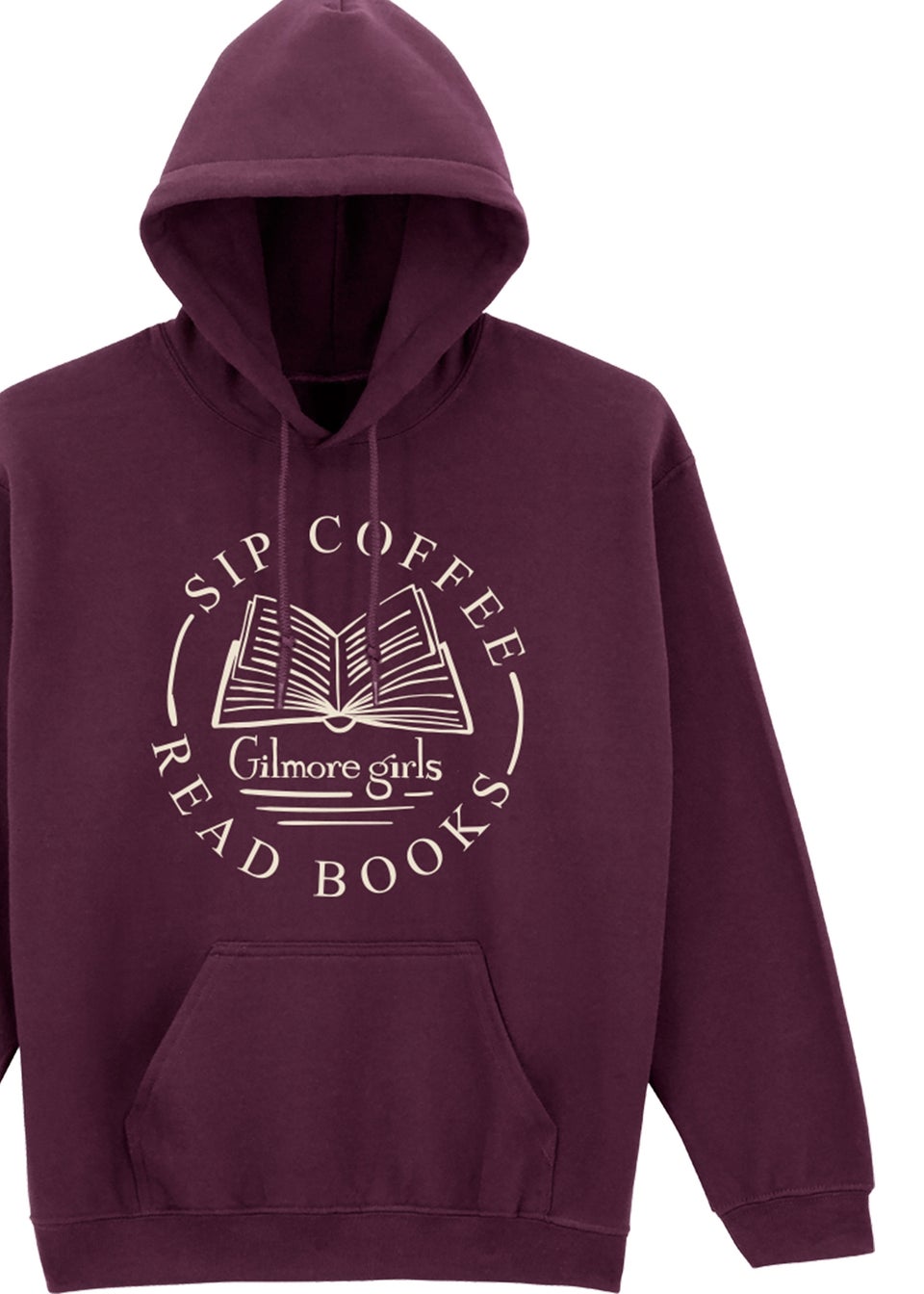 Gilmore Girls Read Books Burgundy Graphic Hoodie