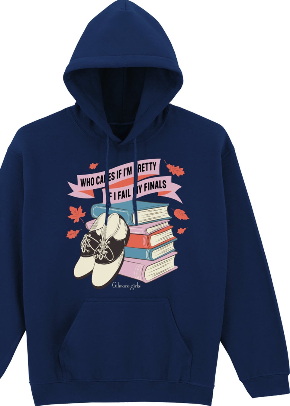 Gilmore Girls Books Ballet Navy Blue Graphic Hoodie