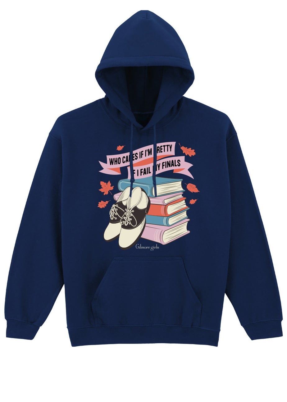Gilmore Girls Books Ballet Navy Blue Graphic Hoodie