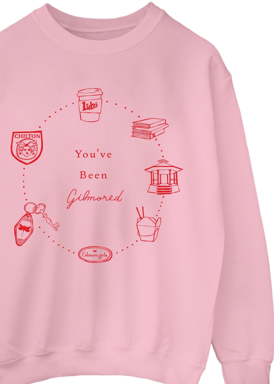 Gilmore Girls Been Gilmored Pink Graphic Sweatshirt