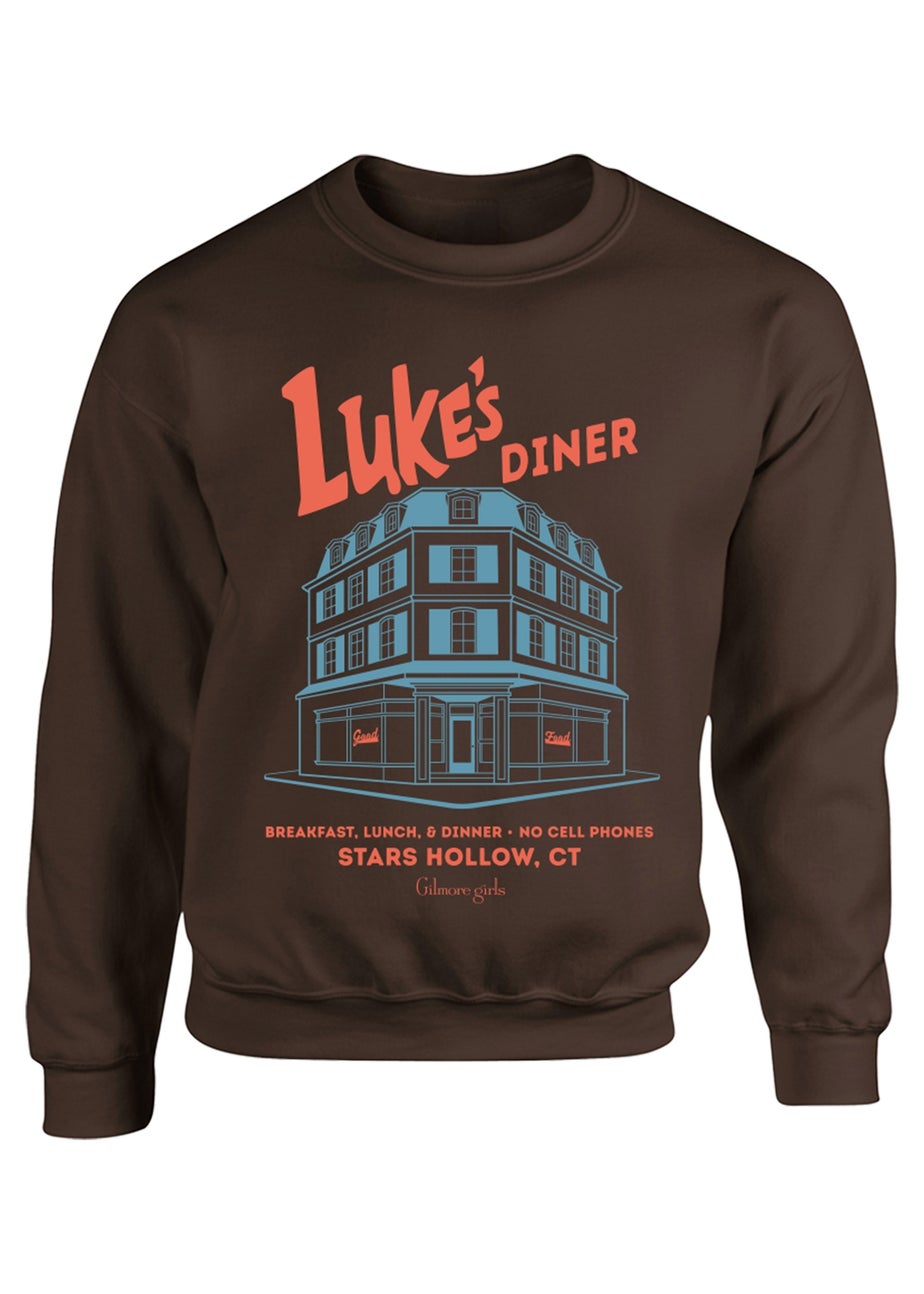 Gilmore Girls Luke's Building Brown Graphic Sweatshirt