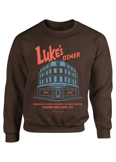 Gilmore Girls Luke's Building Brown Graphic Sweatshirt