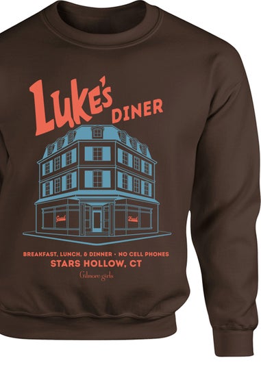 Gilmore Girls Luke's Building Brown Graphic Sweatshirt