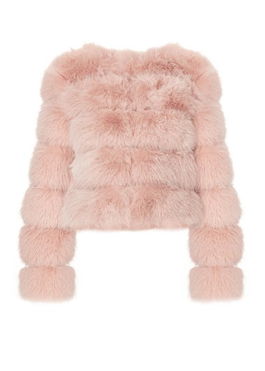 Quiz Pink Faux Fur Jacket