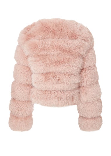 Quiz Pink Faux Fur Jacket