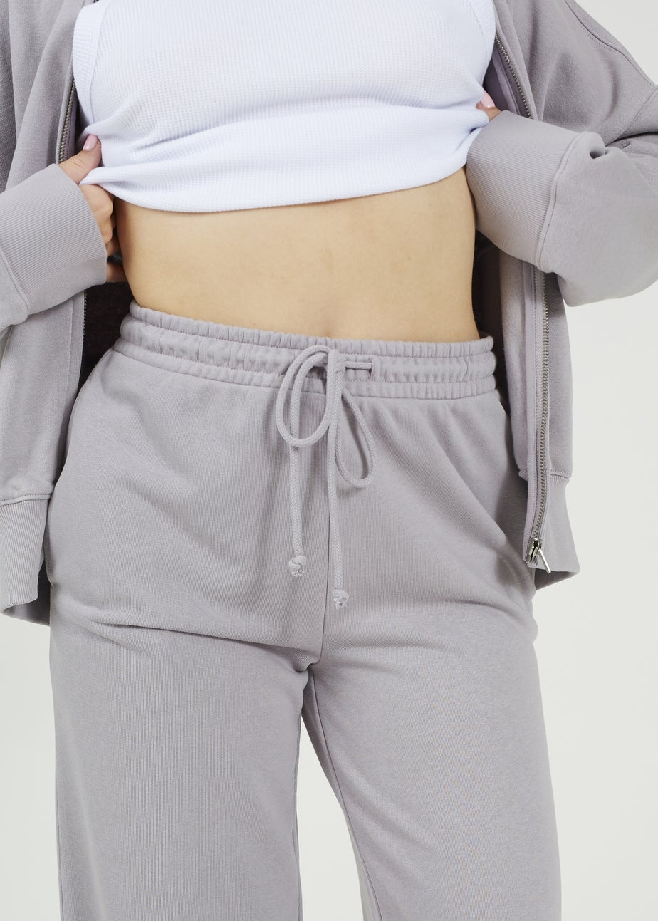 Brave Soul Grey Cotton Blend Wide Leg Joggers