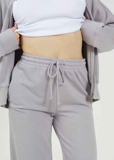 Brave Soul Grey Cotton Blend Wide Leg Joggers