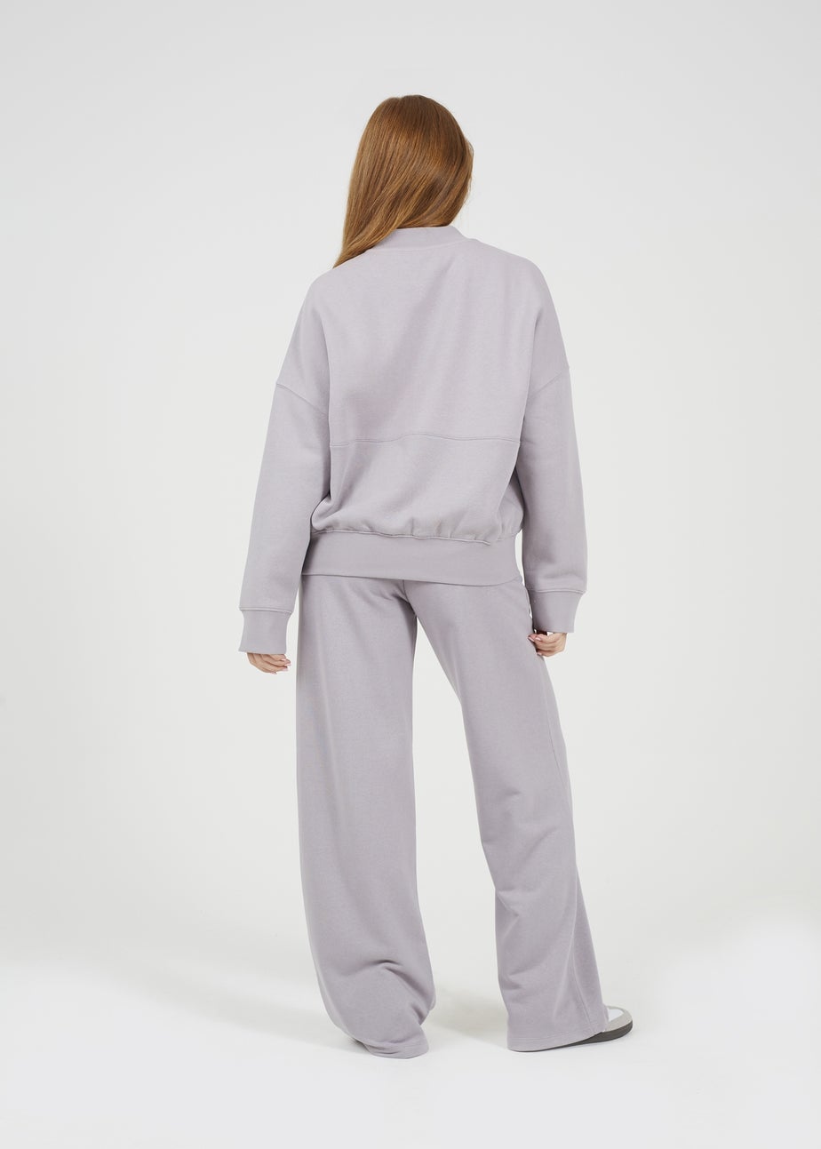 Brave Soul Grey Cotton Blend Wide Leg Joggers