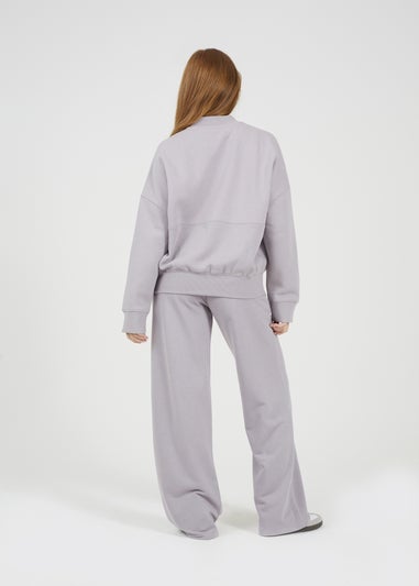 Brave Soul Grey Cotton Blend Wide Leg Joggers