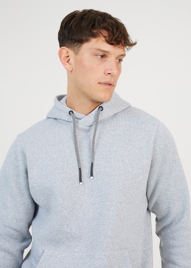 Brave Soul Light Grey Hoodie With Kangaroo Pocket