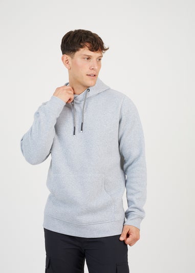 Brave Soul Light Grey Hoodie With Kangaroo Pocket