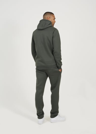 Brave Soul Green Crossover Neck Hoodie and Joggers Set