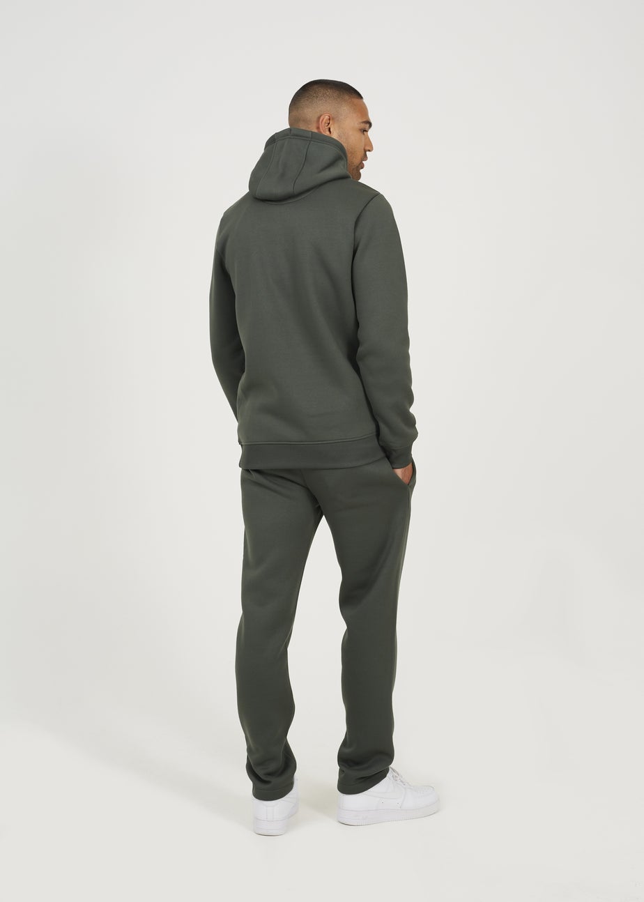 Brave Soul Green Crossover Neck Hoodie and Joggers Set