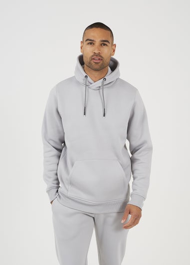 Brave Soul Grey Crossover Neck Hoodie and Joggers Set