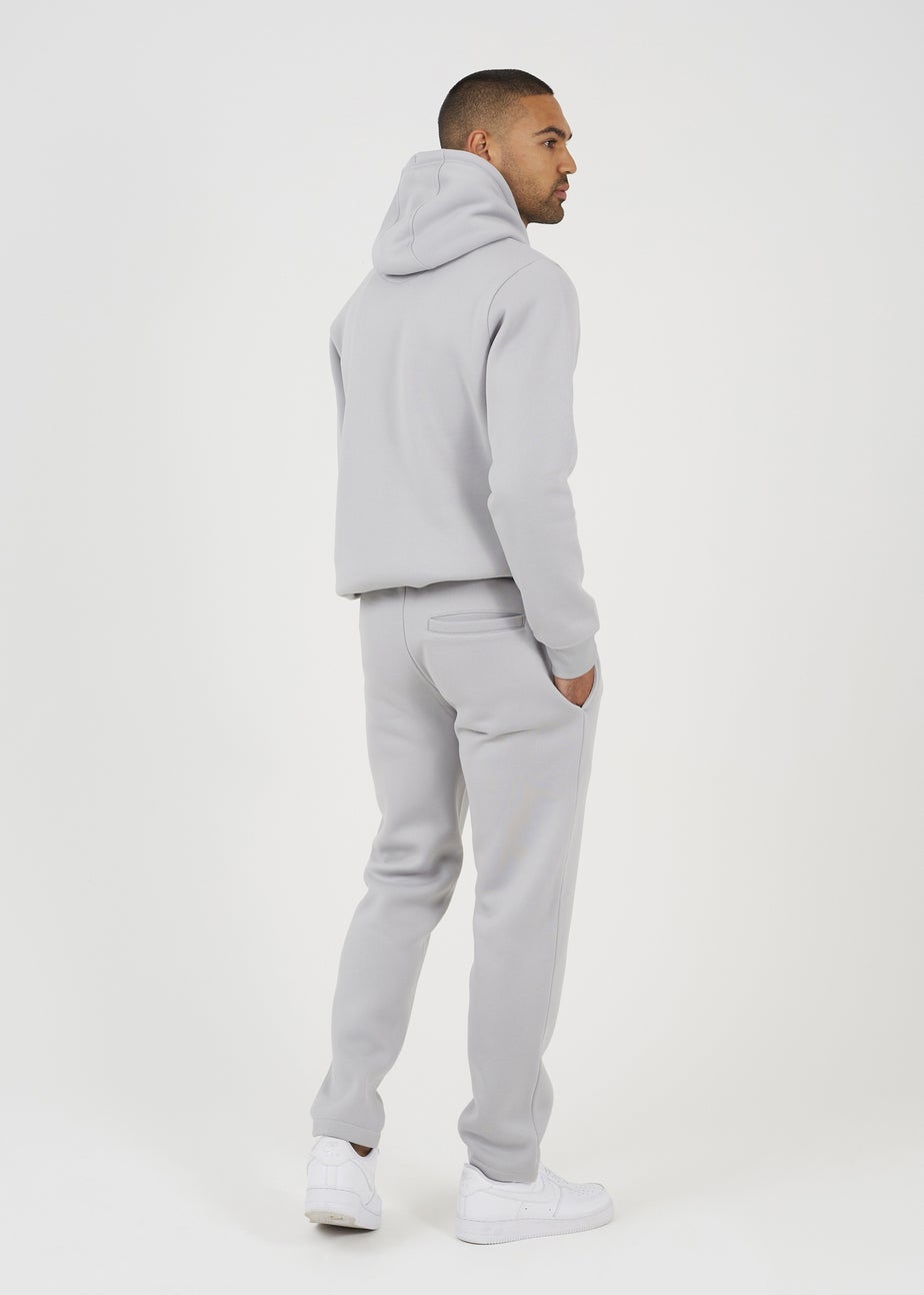 Brave Soul Grey Crossover Neck Hoodie and Joggers Set