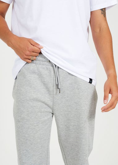 Brave Soul Grey Straight Leg Open Hem Joggers