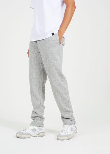 Brave Soul Grey Straight Leg Open Hem Joggers