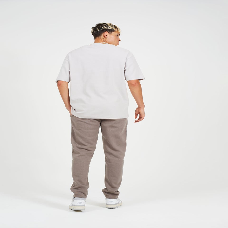 Brave Soul Taupe Straight Leg Open Hem Joggers