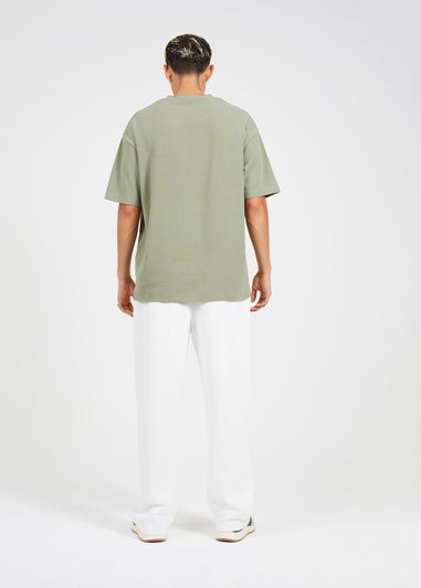 Brave Soul Cream Wide Leg Joggers