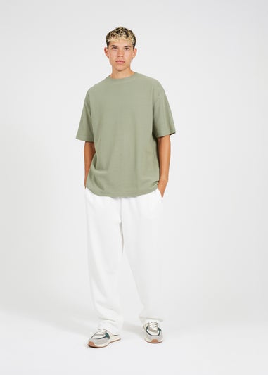Brave Soul Cream Wide Leg Joggers