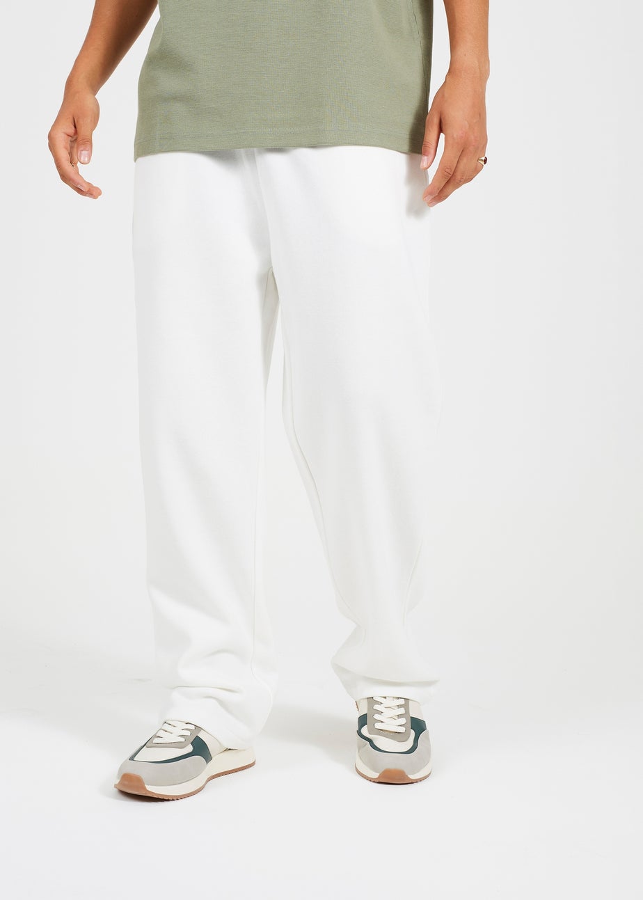 Brave Soul Cream Wide Leg Joggers