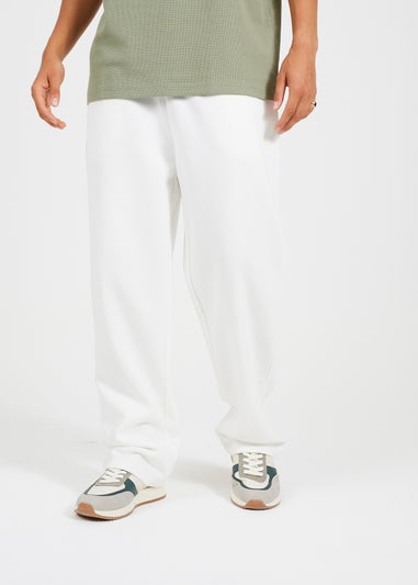 Brave Soul Cream Wide Leg Joggers