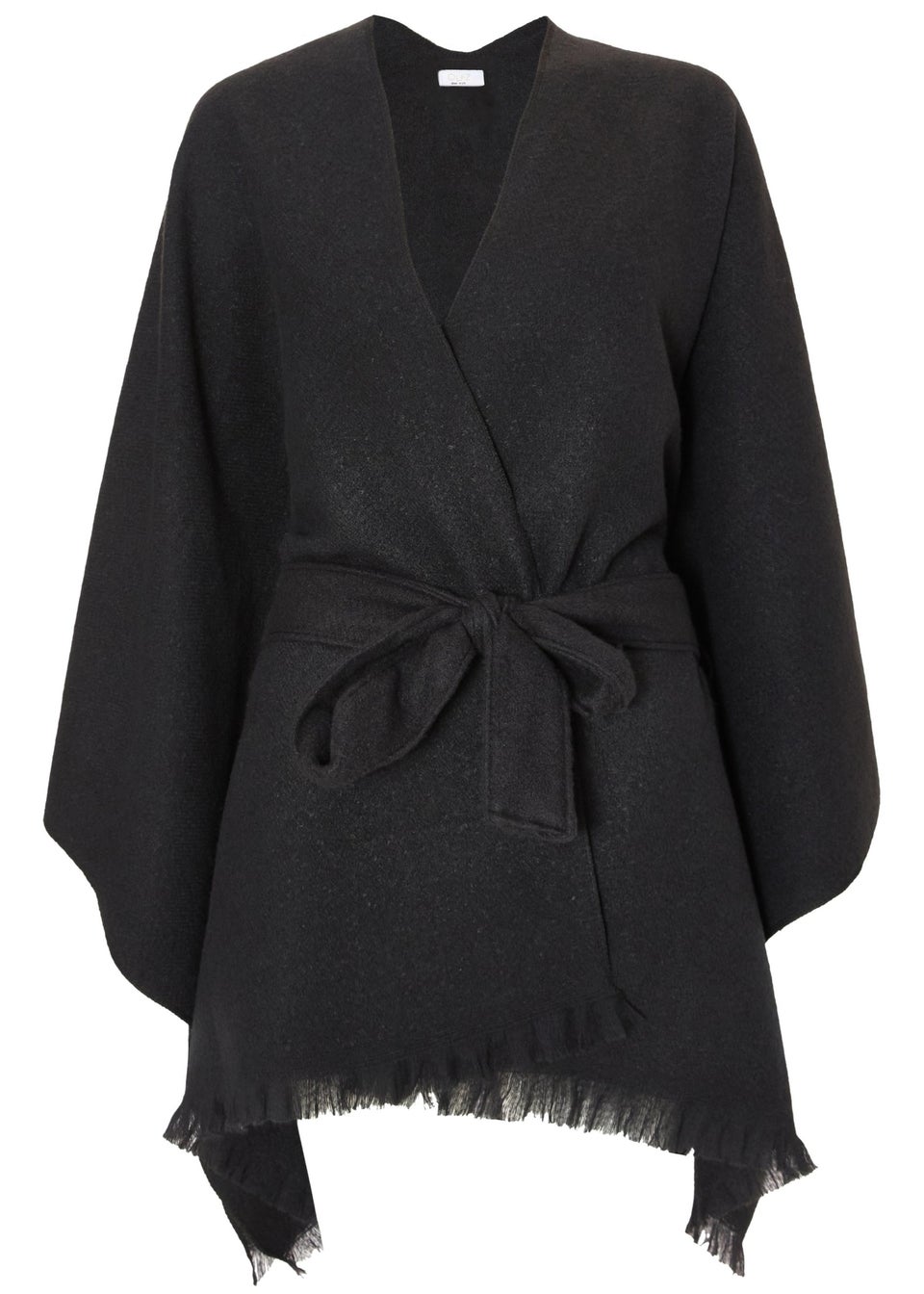 Quiz Black Tie Waist Cape