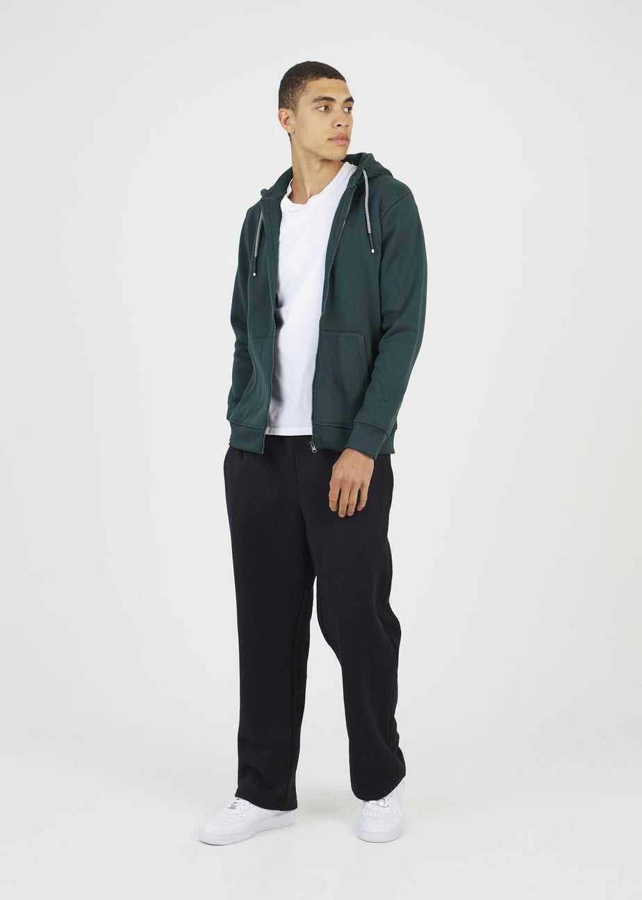 Brave Soul Dark Green Full Zip Hoodie