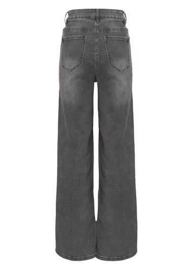 Quiz Grey Diamante Embellished Jeans