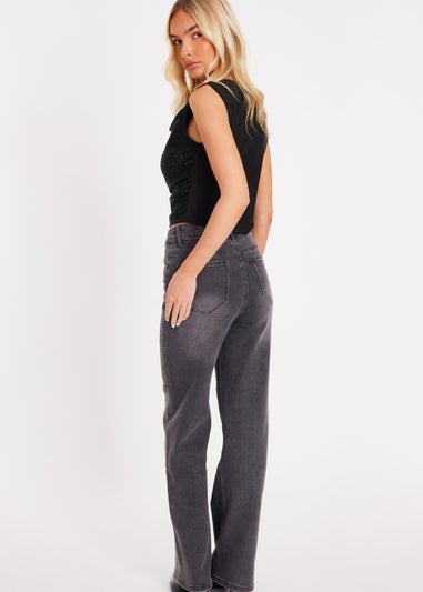 Quiz Grey Diamante Embellished Jeans