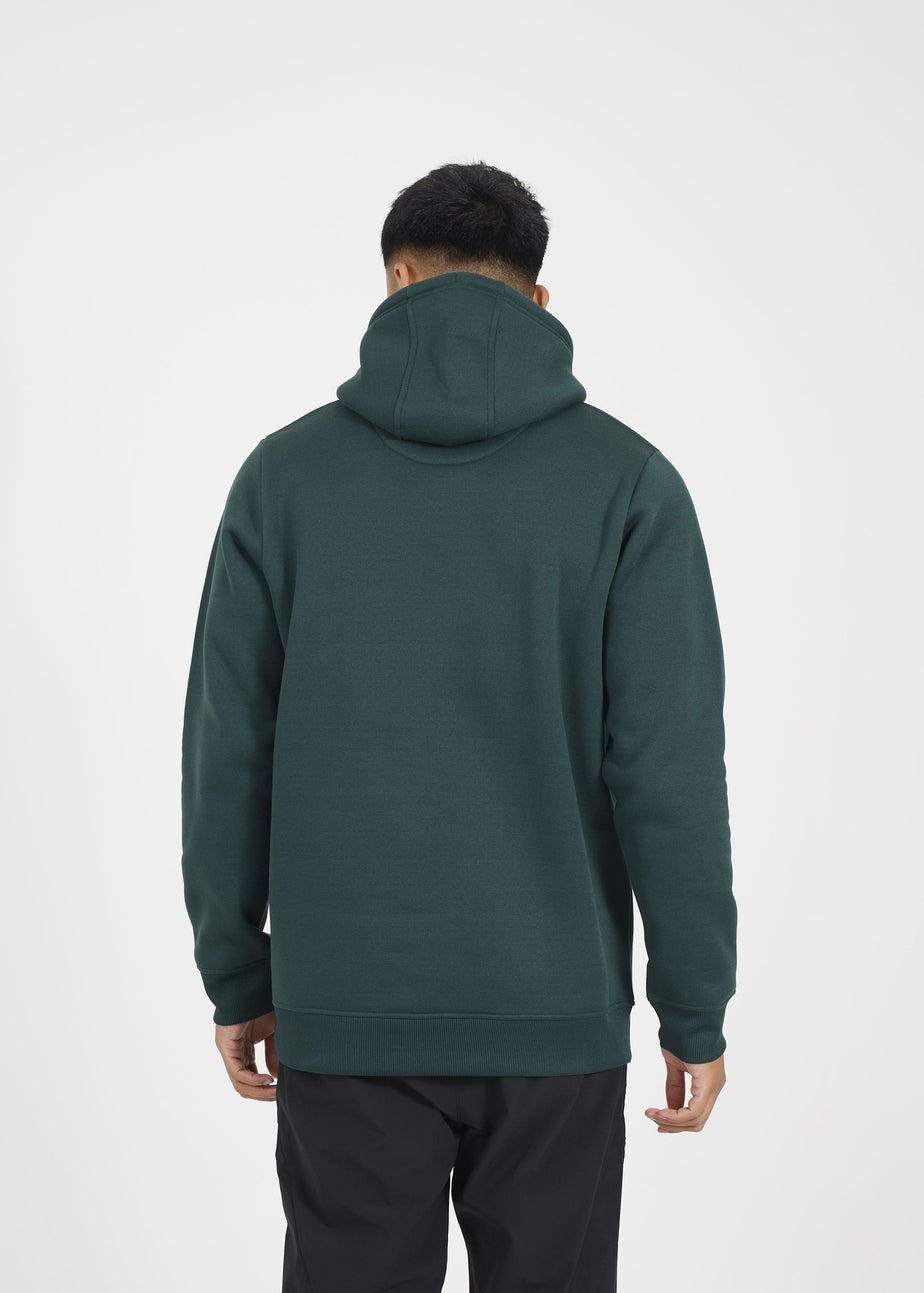 Brave Soul Dark Green Hoodie with Crossover Neck