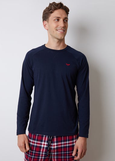 Threadbare Navy 2-Pack Cotton Blend Check Pyjama Sets