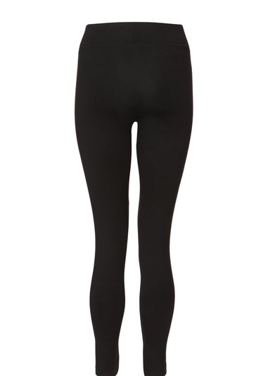 Quiz Black Zip Detail Leggings