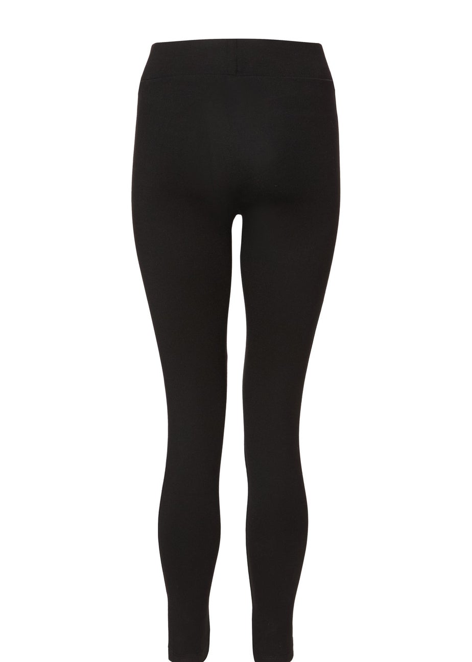 Quiz Black Zip Detail Leggings