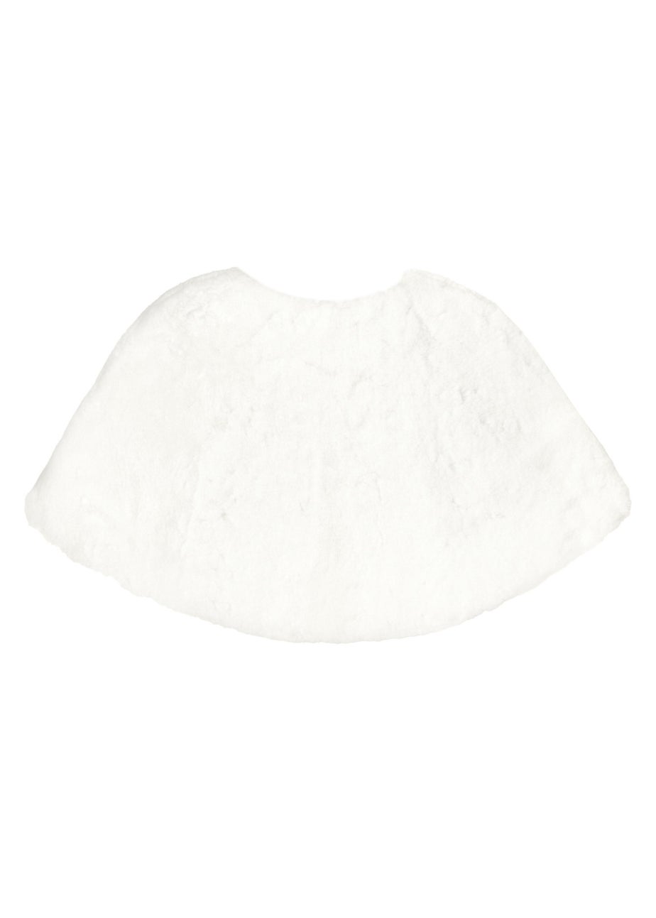 Quiz White Bow Detail Faux Fur Wrap