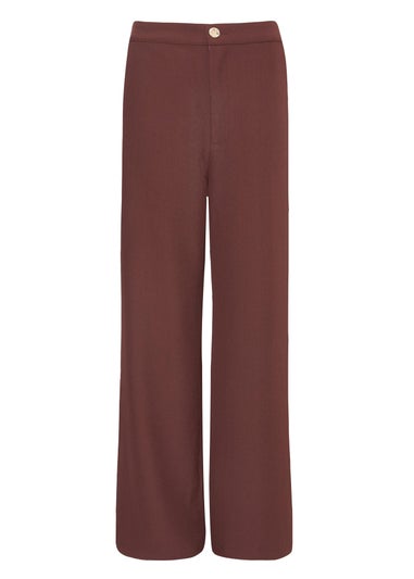 Quiz Brown Tapered Trousers