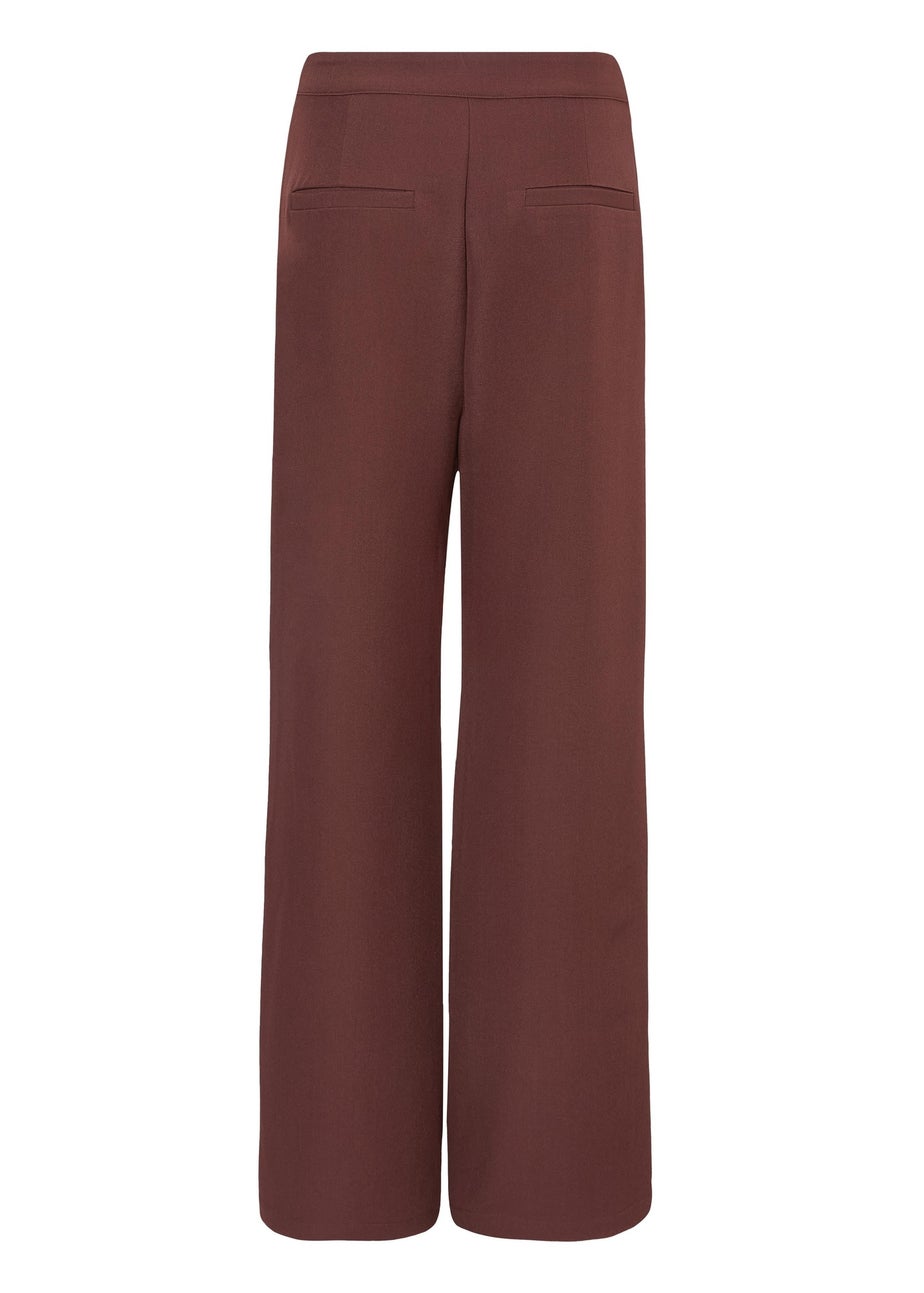 Quiz Brown Tapered Trousers