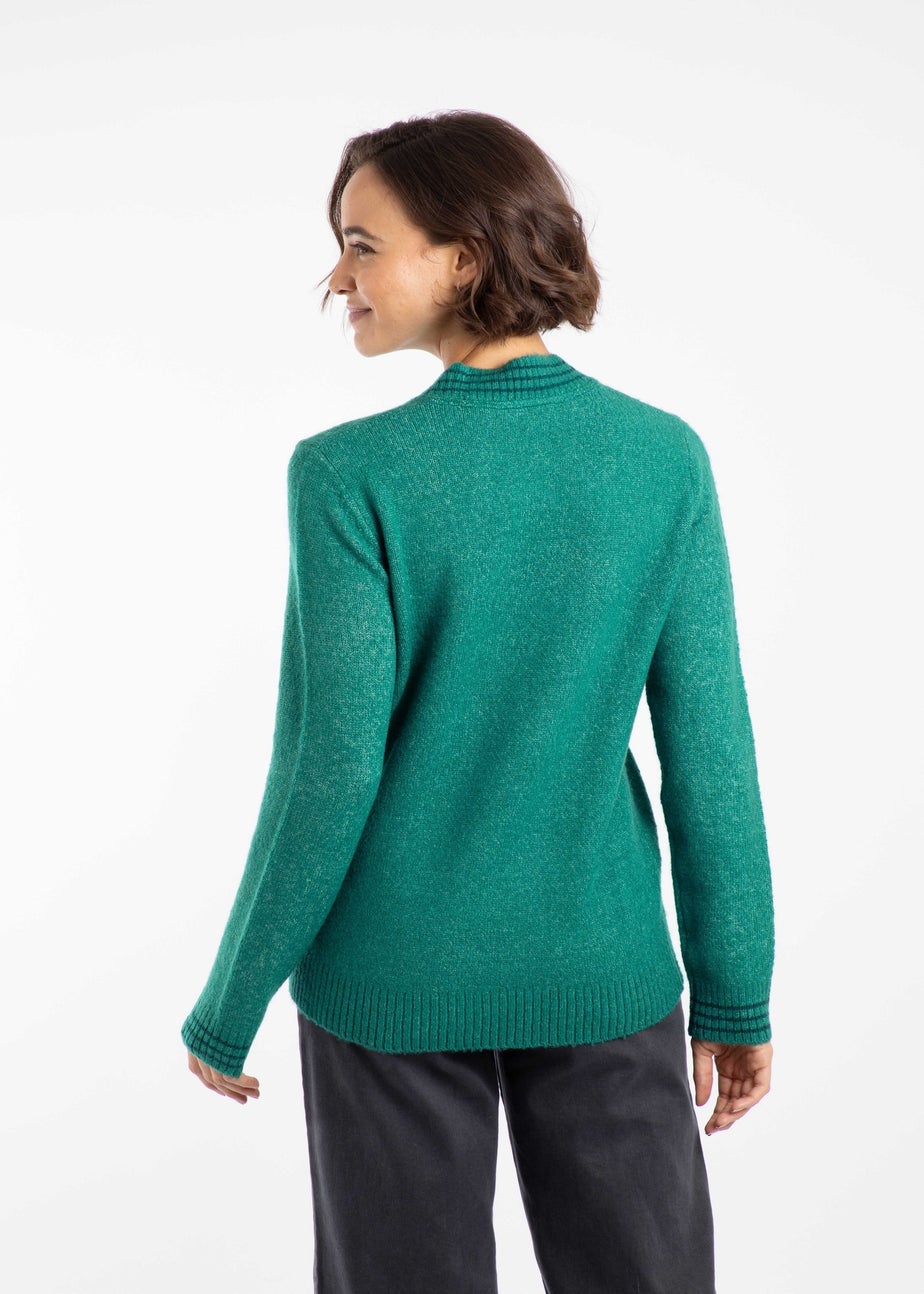 Weird Fish GreenIvy Dawkins Tipped Jumper