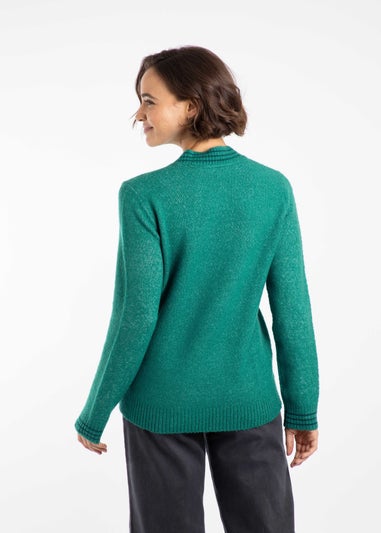 Weird Fish GreenIvy Dawkins Tipped Jumper