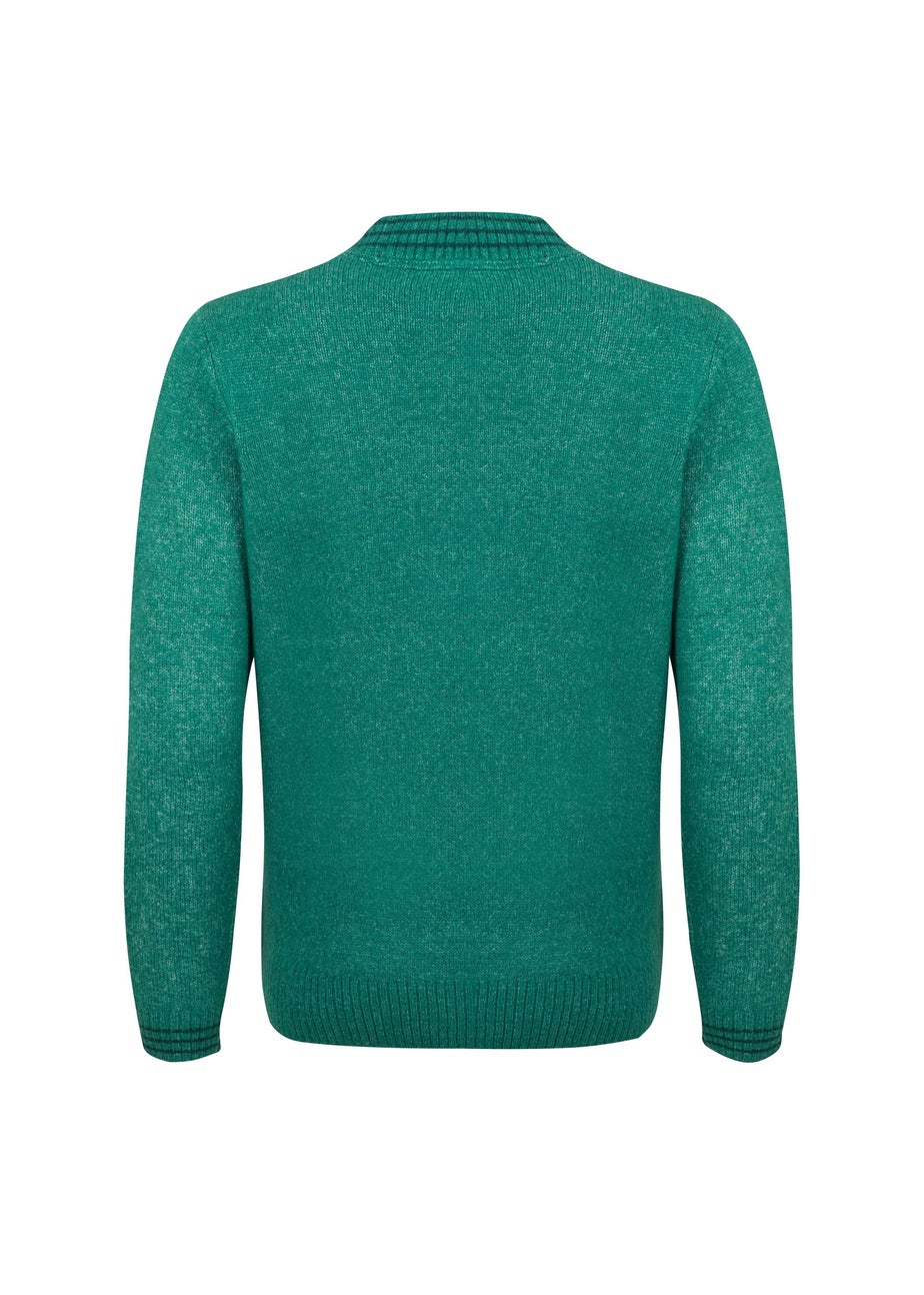 Weird Fish GreenIvy Dawkins Tipped Jumper